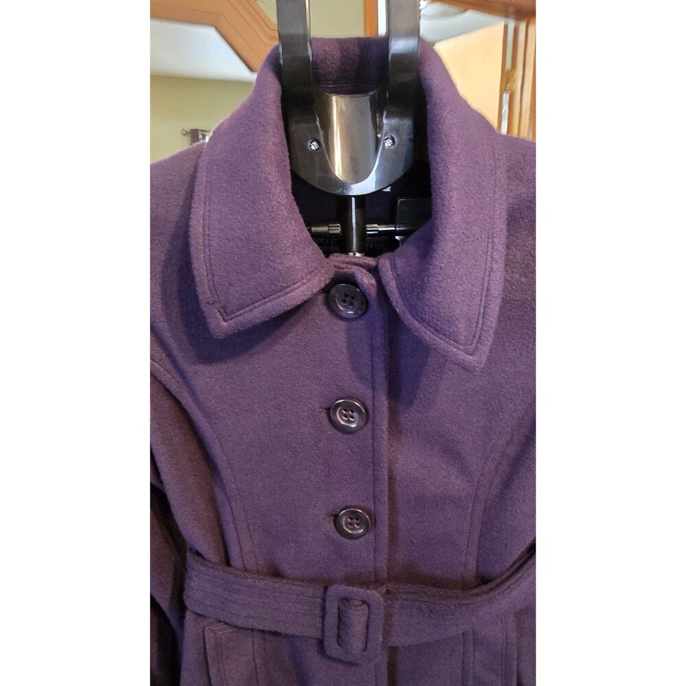 WOMAN'S LOVE CULTURE SIZE: LARGE PURPLE CASUAL PEA COAT*WORN 1X EXCELLENT COND* - Picture 4 of 12